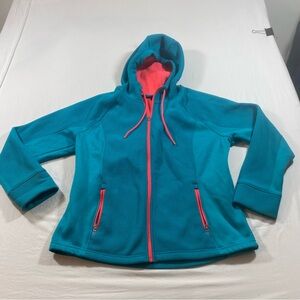 Swiss Tech Fleece Jacket Women’s X Large Zip front closure pockets Hooded Winter